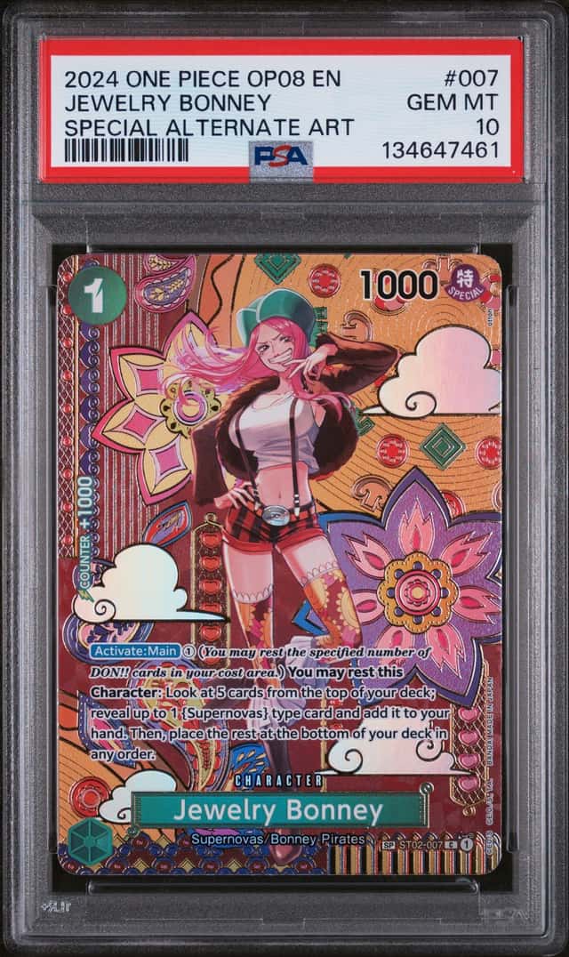2024 One Piece Two Legends SP Alt Art Jewelry Bonney #ST02-007 PSA 10 GEM MINT