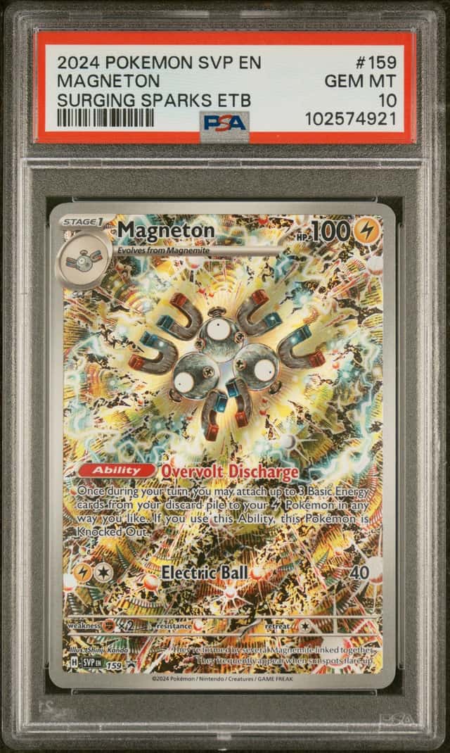 Pokemon 2024 Magneton SVP 159 Black Star Promo Surging Sparks GEM MINT PSA 10