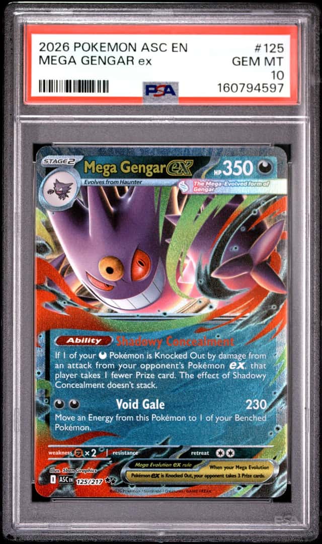 2026 Pokemon Ascended Heroes Mega Gengar ex Double Rare #125/217 PSA 10 GEM MINT