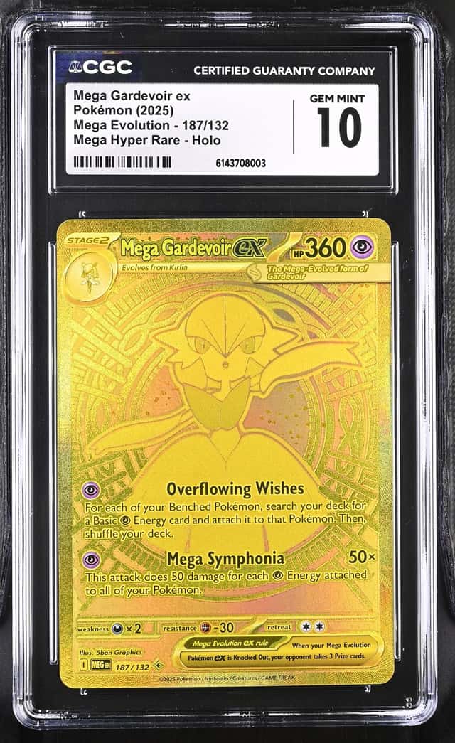 Pokemon Mega Gardevoir ex Mega Evolution 187/132 Mega Hyper Rare CGC 10 Gem Mint