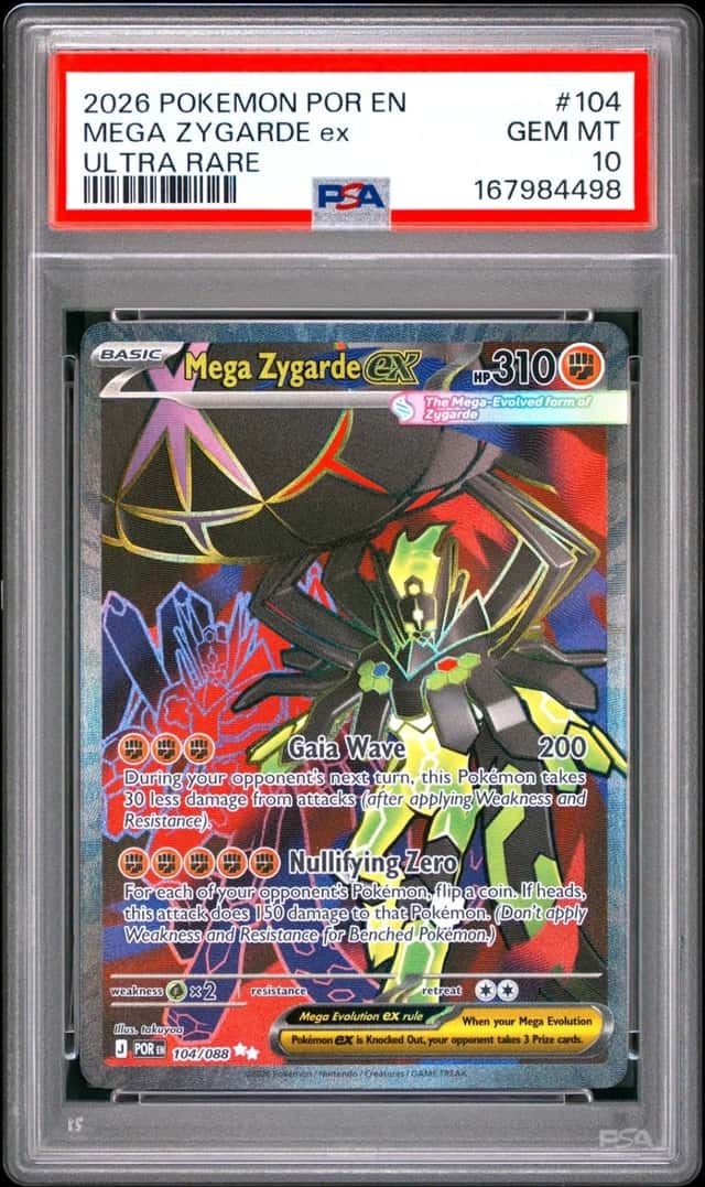 2026 POKEMON POR EN-PERFECT ORDER ULTRA RARE #104 MEGA ZYGARDE EX PSA 10