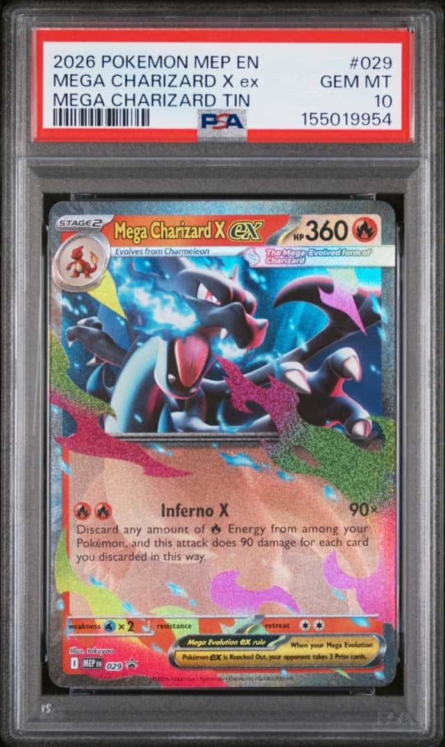 2026 POKEMON MEP EN-ME BLACK STAR PROMO #029 MEGA CHARIZARD X EX PSA 10