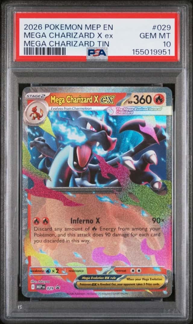 2026 POKEMON MEP EN-ME BLACK STAR PROMO #029 MEGA CHARIZARD X EX PSA 10