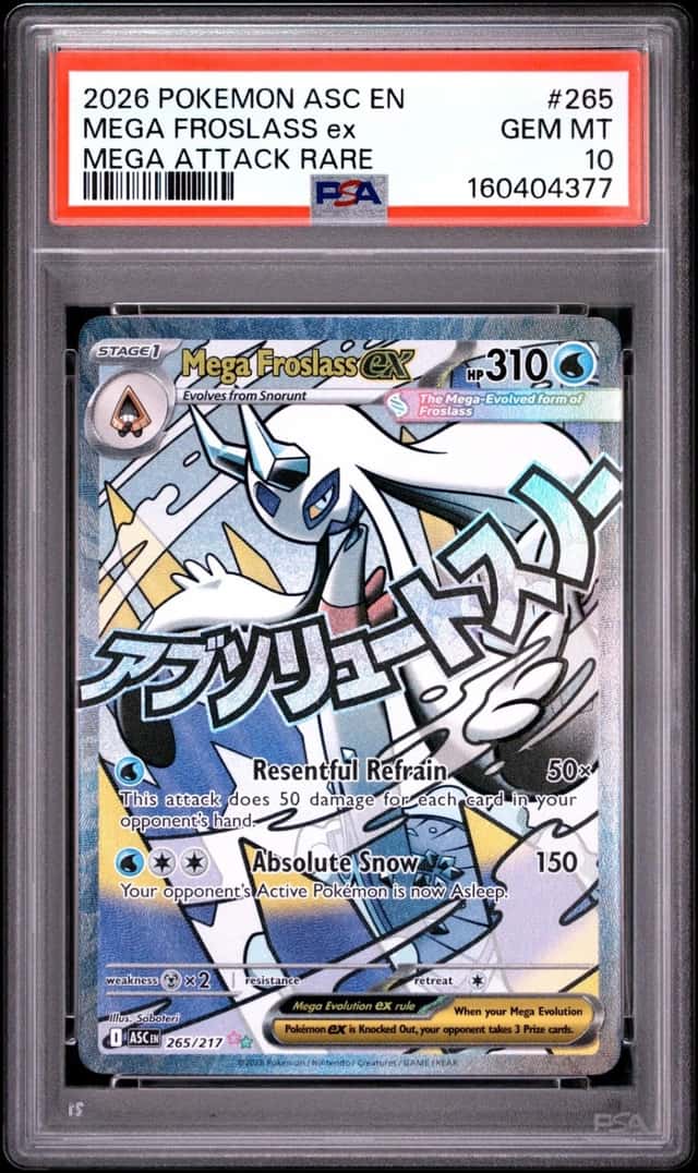 2026 POKEMON ASC EN-ASCENDED HEROES MEGA ATTACK RARE MEGA FROSLASS EX PSA 10