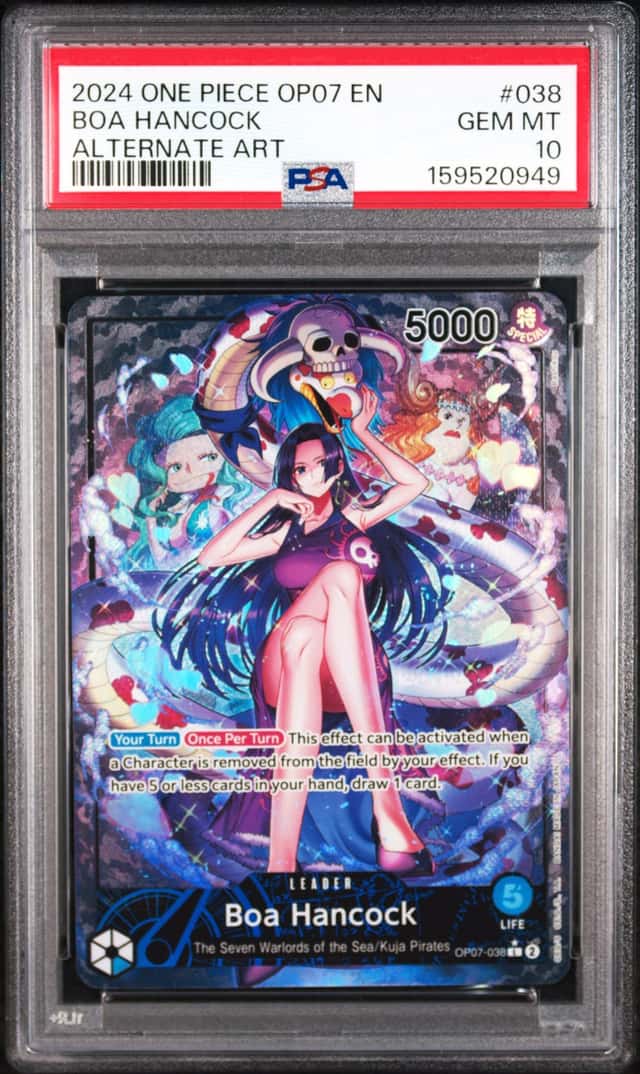 2024 ONE PIECE OP07-500 YEARS IN THE FUTURE ALTERNATE ART BOA HANCOCK PSA 10