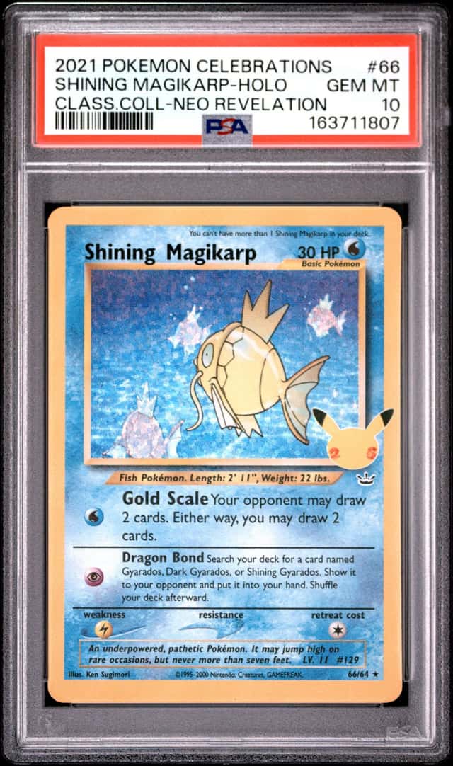 Pokemon Shining Magikarp Holo Celebrations Classic Coll. 66 PSA 10 Gem Mint