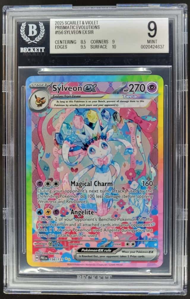 2025 Pokemon Prismatic Evolutions Sylveon ex Special Illustration Rare BGS 9 MS2