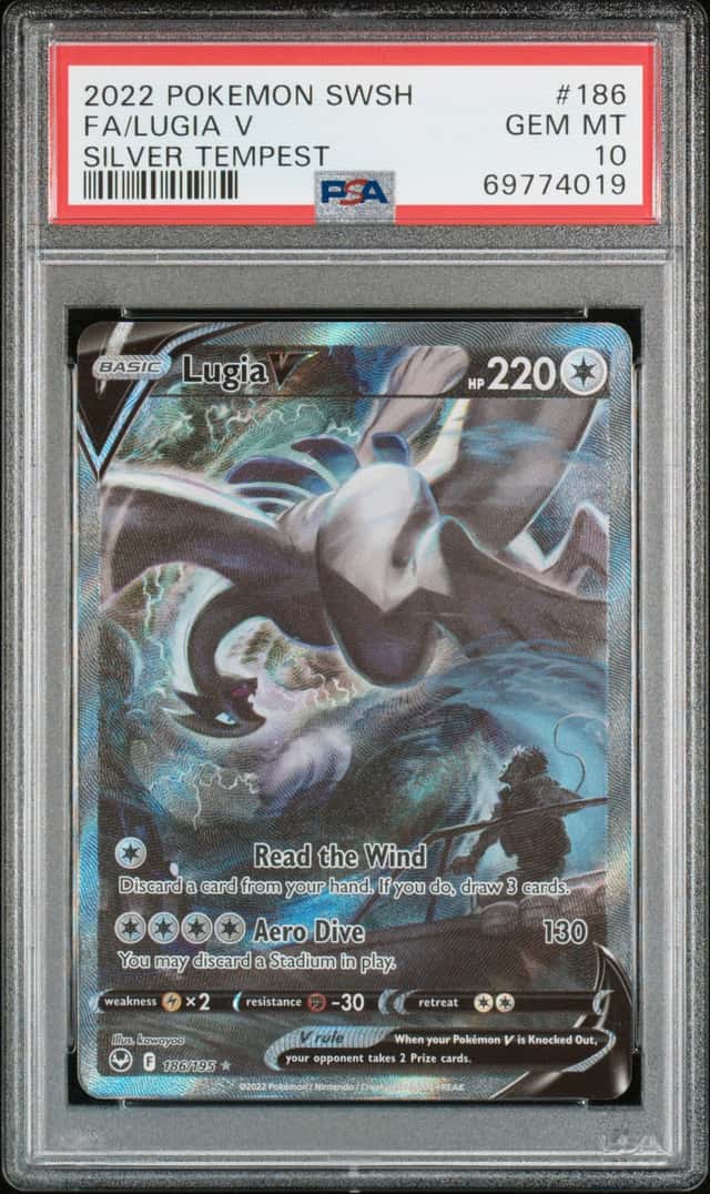 2022 Pokemon SWSH Silver Tempest #186 FA Lugia V PSA 10 GEM MINT