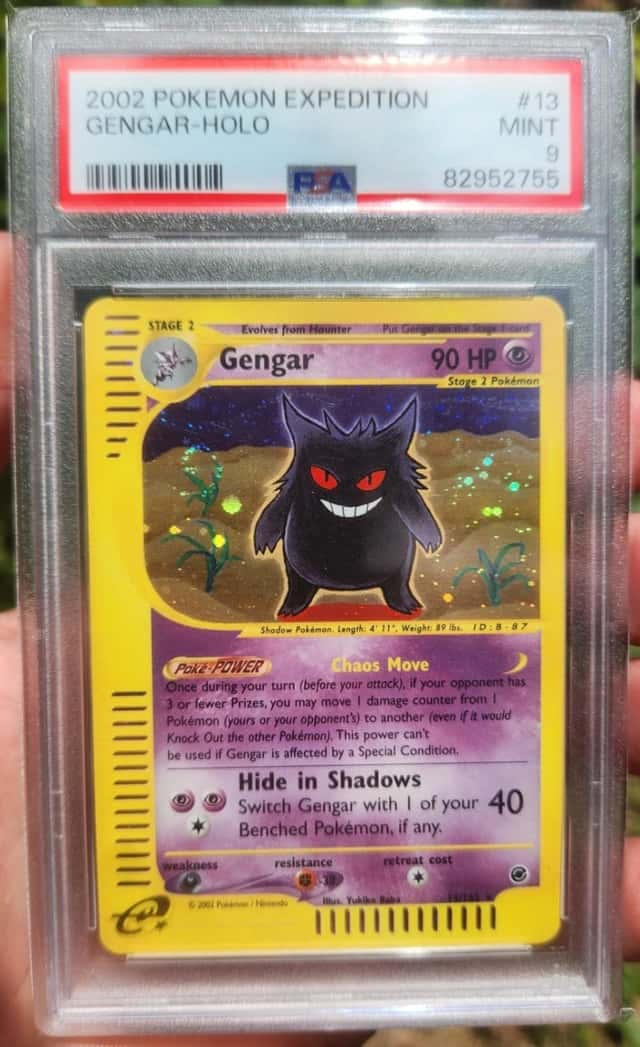 2002 Pokemon Expedition  Gengar Holo 13/165 - Beautiful SWIRL PSA 9