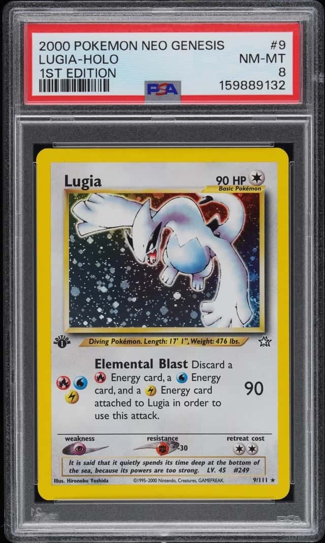 2000 POKEMON NEO GENESIS 1ST EDITION #9 LUGIA-HOLO PSA 8