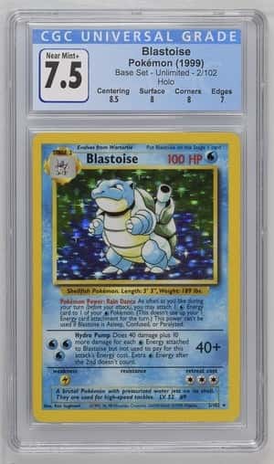 Blastoies Pokemon 1999 Base Set Unlimited 2/102 Holo