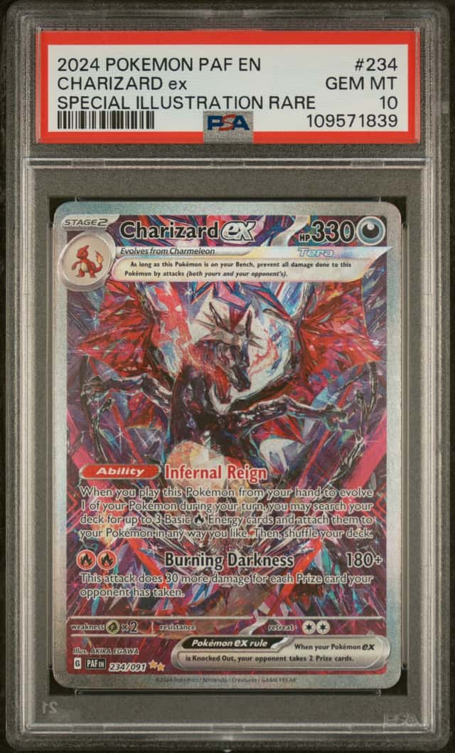 Charizard ex SV Paldean Fates 234/091 Special Illustration Rare Holo PSA 10