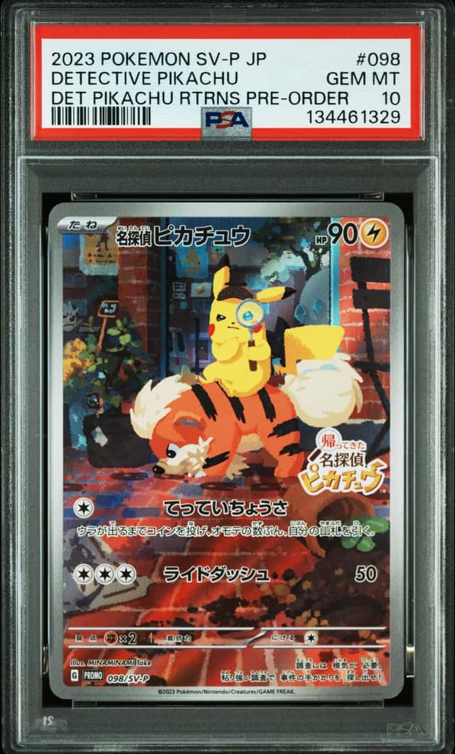 1329 Detective Pikachu 2023 Pokemon SV Returns Promo Japanese #098/SV-P PSA 10