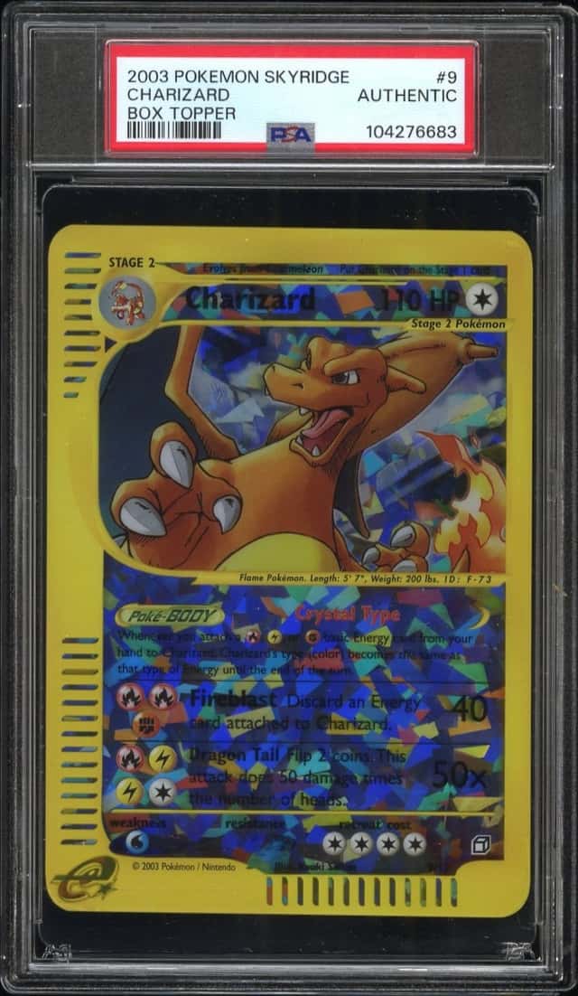 2003 Pokemon: Skyridge Box Topper- Charizard #9/12PSA AUTHENTIC- NO GRADE