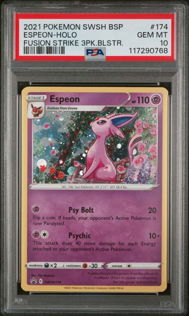 2021 Pokemon SWSH Black Star Promos Espeon 2021 #SWSH174 PSA 10 GEM MINT