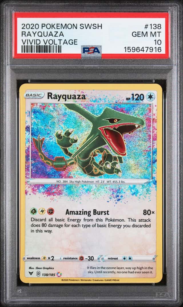 2020 Rayquaza 138/185 Vivid Voltage Pokemon PSA 10