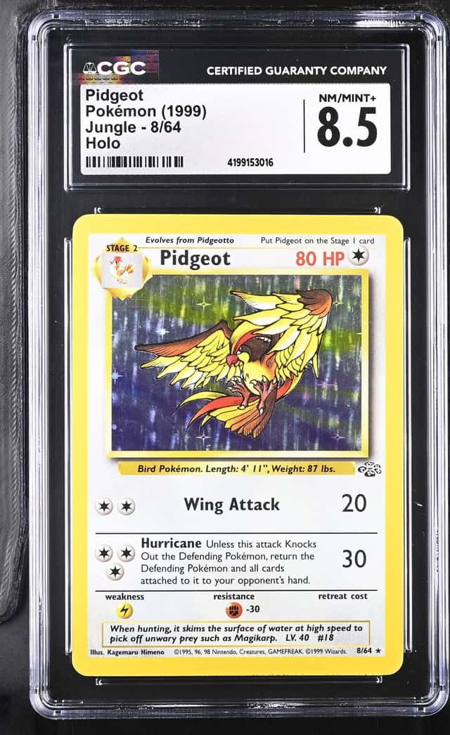 1999 Pokemon TCG Pidgeot Jungle 8/64 Holo Rare Unlimited CGC 8.5