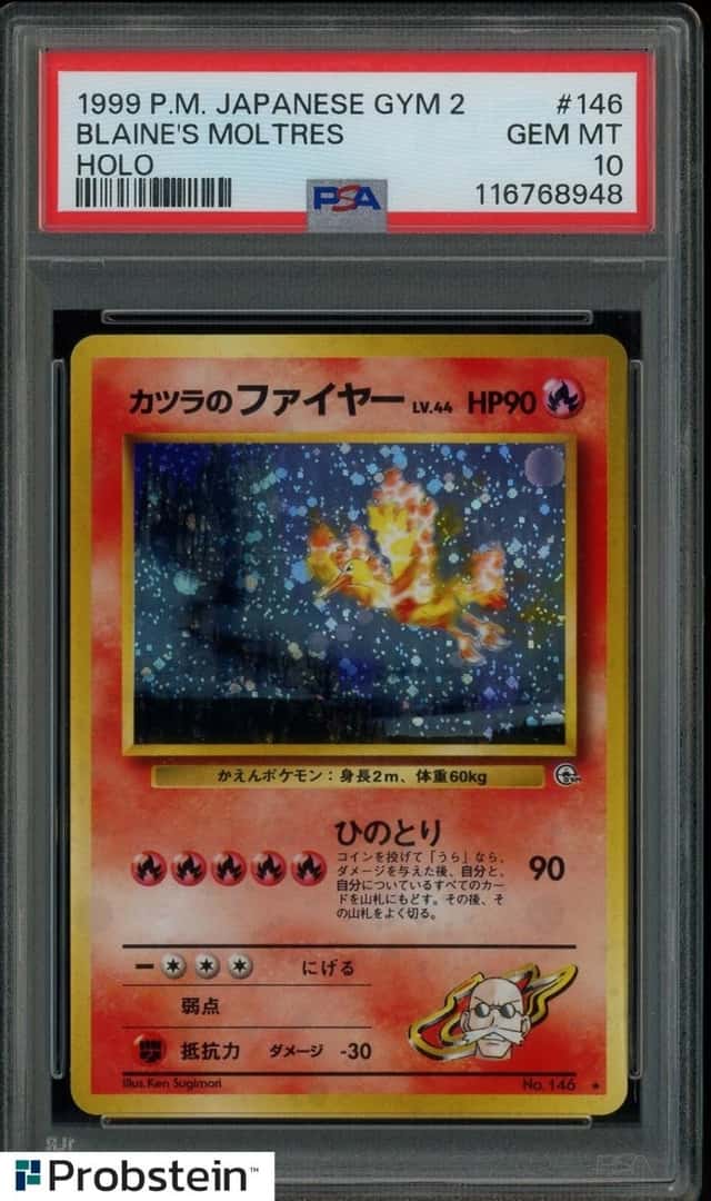 1999 Pokemon Japanese Gym 2 #146 Blaine's Moltres Holo PSA 10 GEM MINT