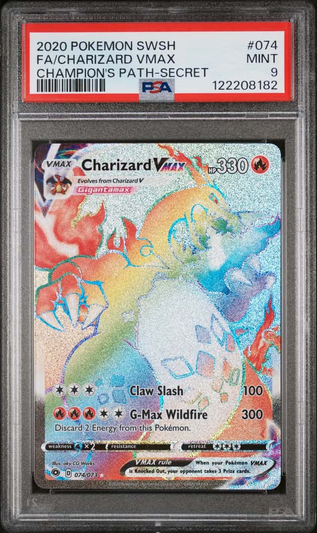 8182 Charizard VM 2020 Pokemon Sword & Shield Champion's Path #074/073 PSA 9