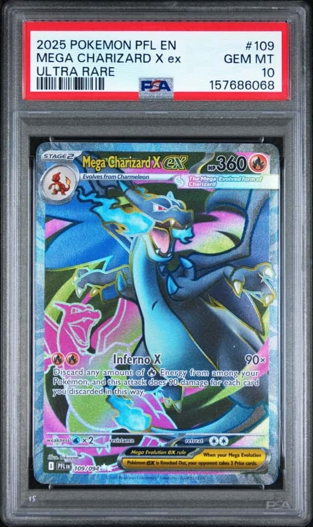 Pokemon Phantasmal Flames Mega Charizard X EX Ultra Rare #109 PSA 10 GEM MINT