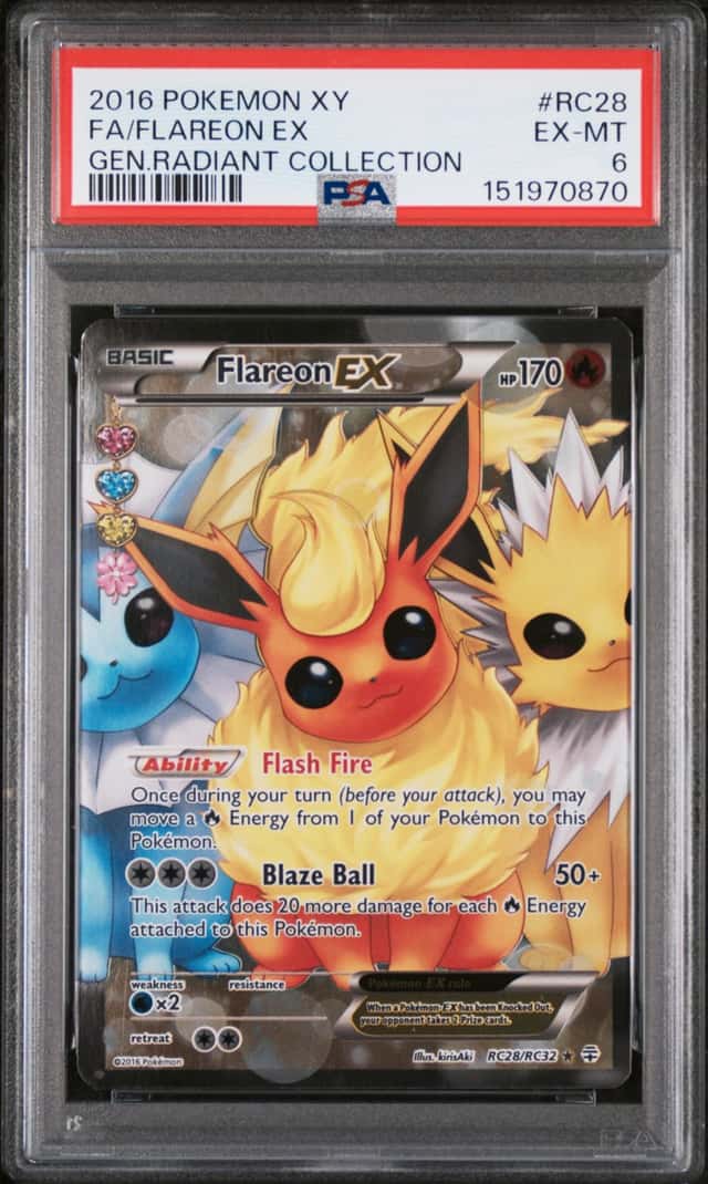 Flareon ex #RC28 Generations Radiant Collection 2016 Pokemon PSA 6 151970870