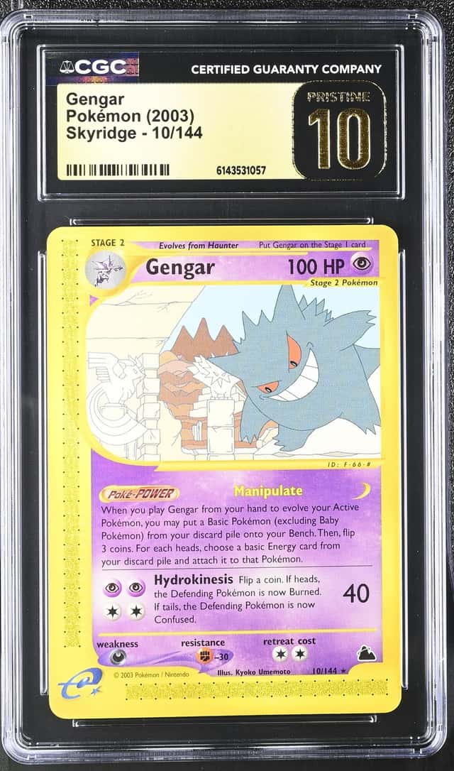 2003 Pokemon Skyridge Gengar #10 CGC 10 PRISTINE