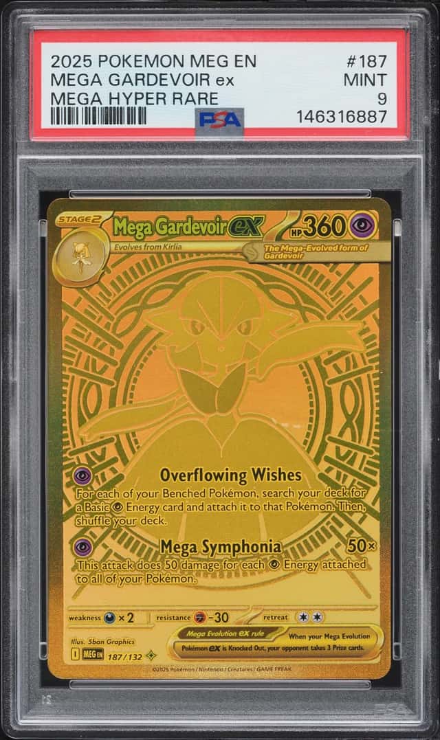 2025 Pokemon Mega Evolution MHR Mega Gardevoir ex #187 PSA 9 MINT