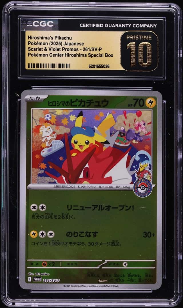 2025 Pokemon Japanese Scarlet & Violet Promo Center Hiroshima's Pikachu #261 CGC 10 PRISTINE