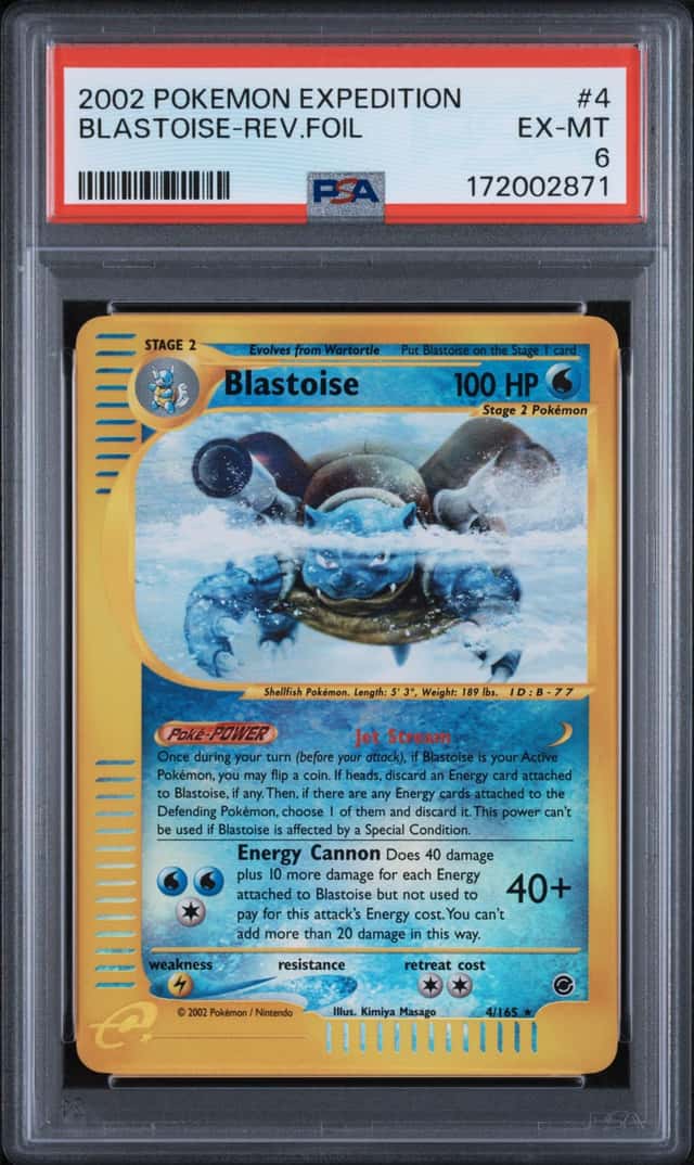 2002 Pokemon Expedition Reverse Holo Blastoise #4