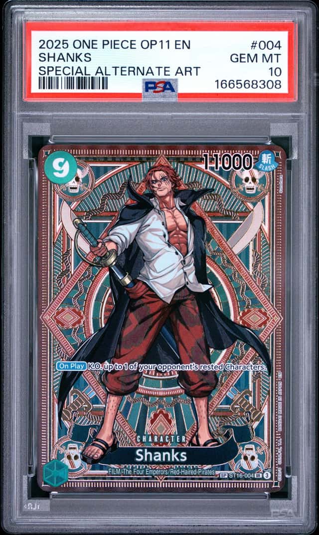 2025 One Piece A Fist of Divine Speed Special Alternate Art Shanks #ST16-004