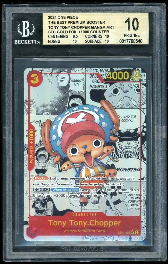  One Piece Tony Tony Chopper 2024 THE BEST Premium Booster MANGA ART SEC BGS 10