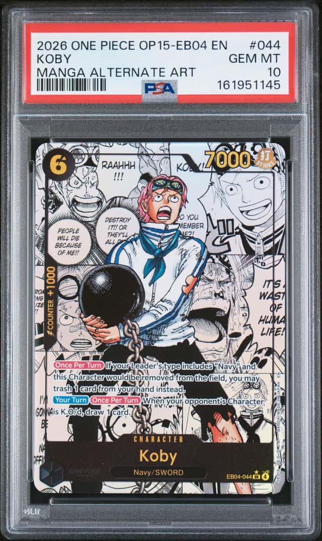 One Piece 2026 Koby EB04-044 Manga Alternate Art OP15-EB04 GEM MINT PSA 10