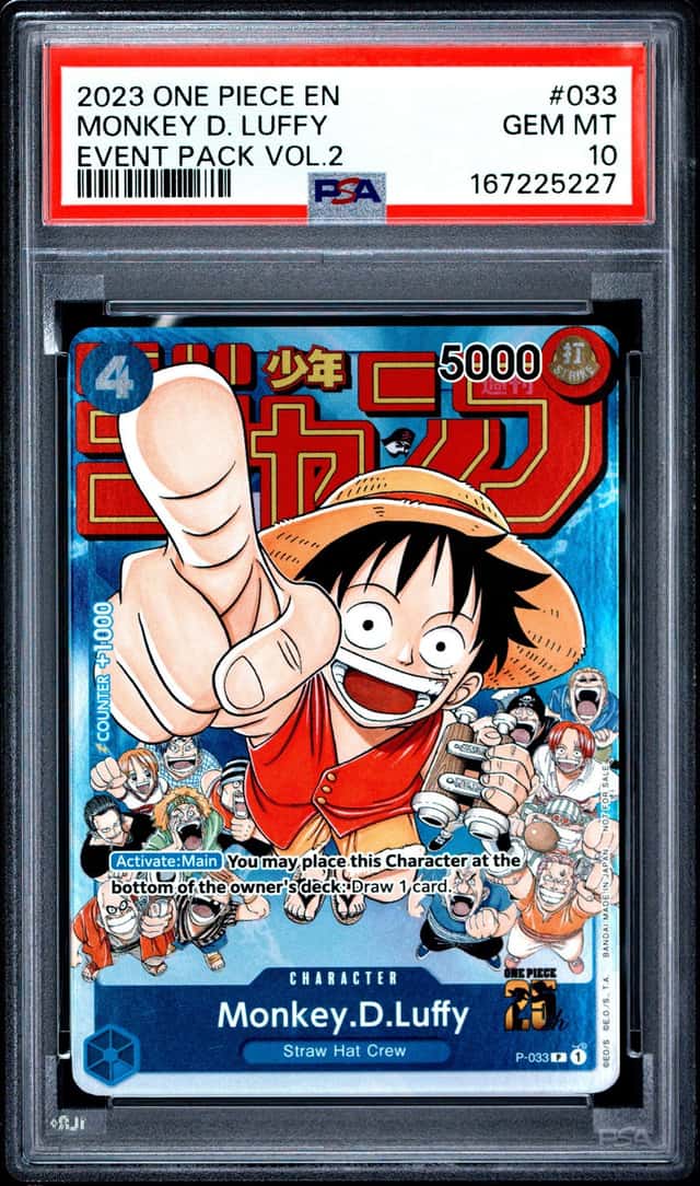 2023 One Piece EN Event Pack Vol 2 #033 Monkey D. Luffy PSA 10 GEM MINT
