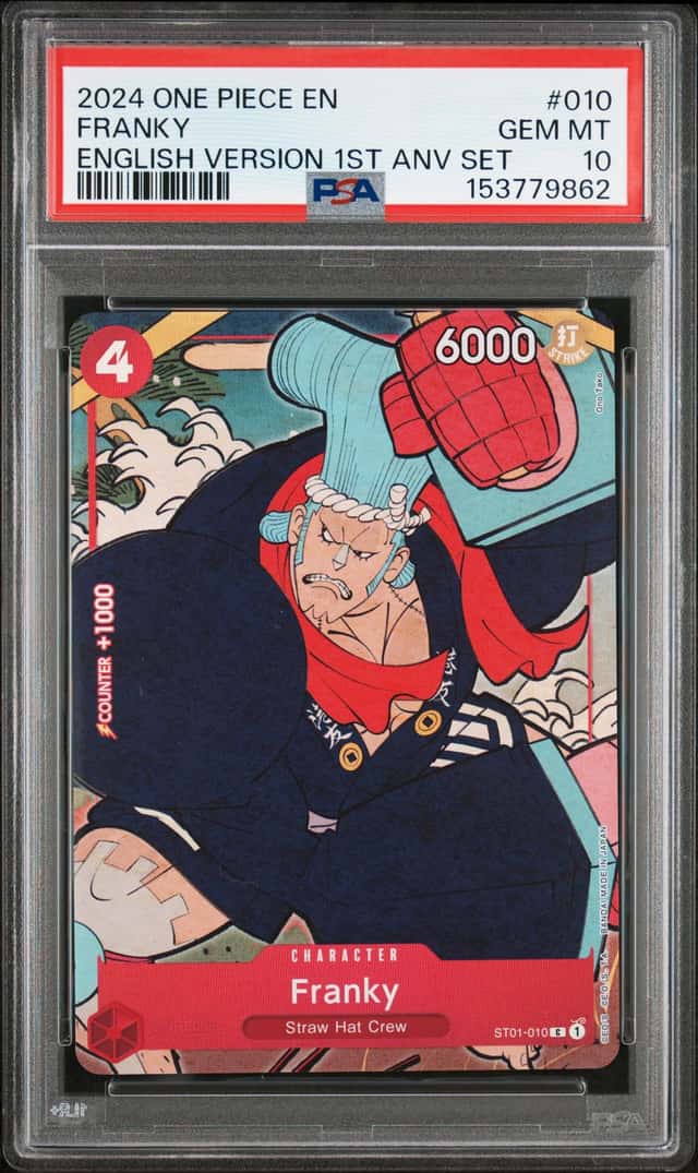 2024 ONE PIECE ENGLISH VERSION 1ST ANNIVERSARY SET #010 FRANKY PSA 10
