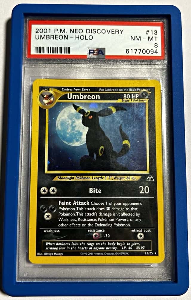 Umbreon Neo Discovery 13/75 (2001) PSA 8 NM-MT English Unlimited Holofoil