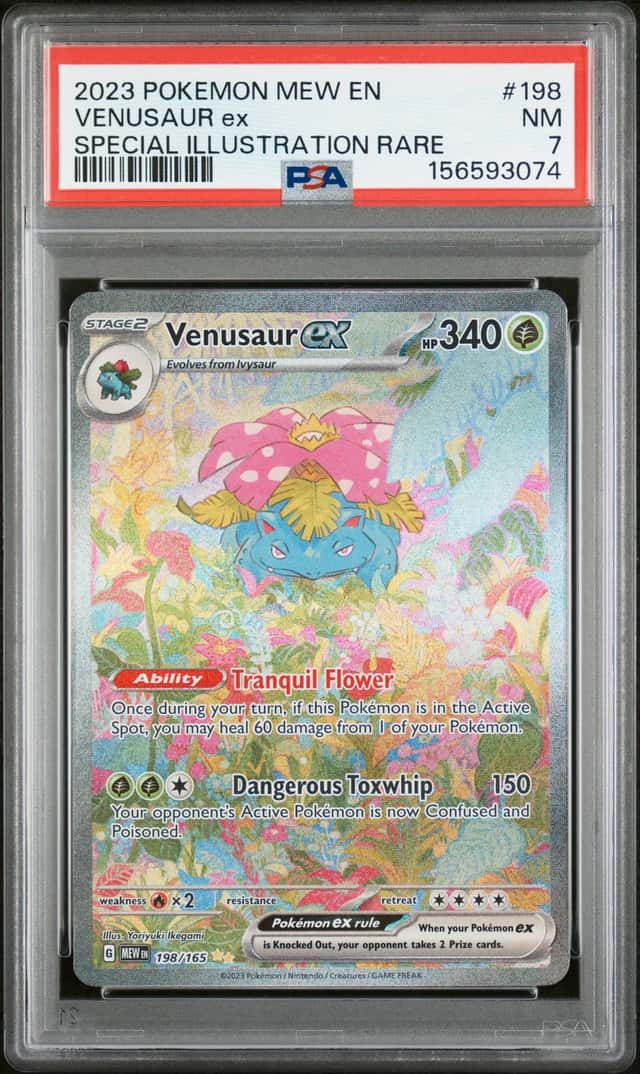 🔥 Pokemon Venusaur ex 198/165 Sv: Scarlet & Violet 151 SIR PSA 7 🔥