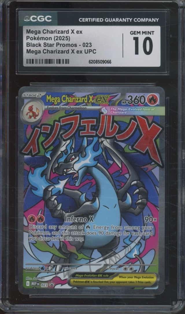 2025 Pokemon Black Star Promo #023 Mega Charizard X ex Gem Mint CGC 10
