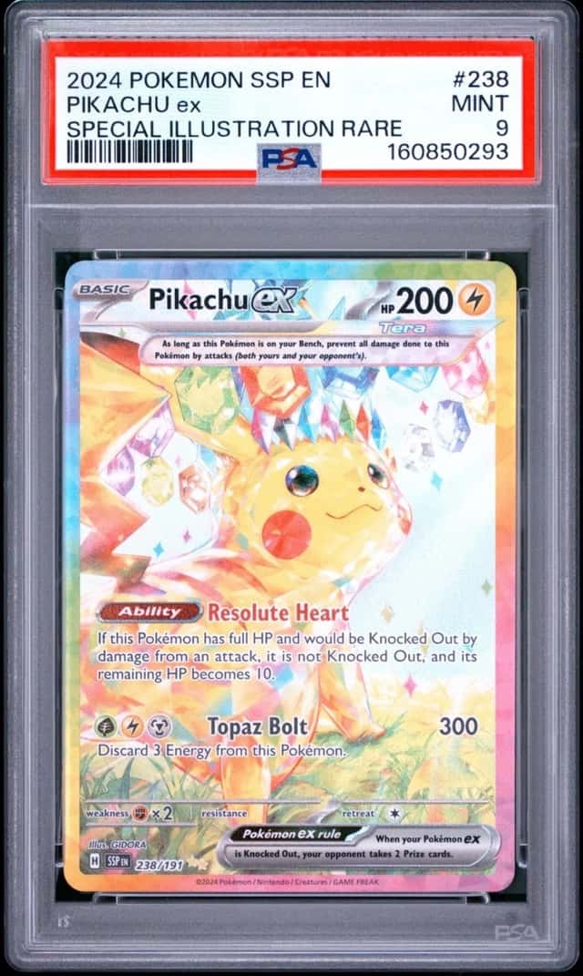 Pokemon Pikachu Ex Surging Sparks Special Illustration Rare #238 PSA 9 Mint