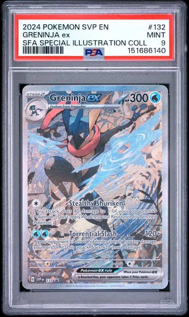 2023-25 Pokemon SV Black Star Promos Greninja ex 2024 #132 PSA 9