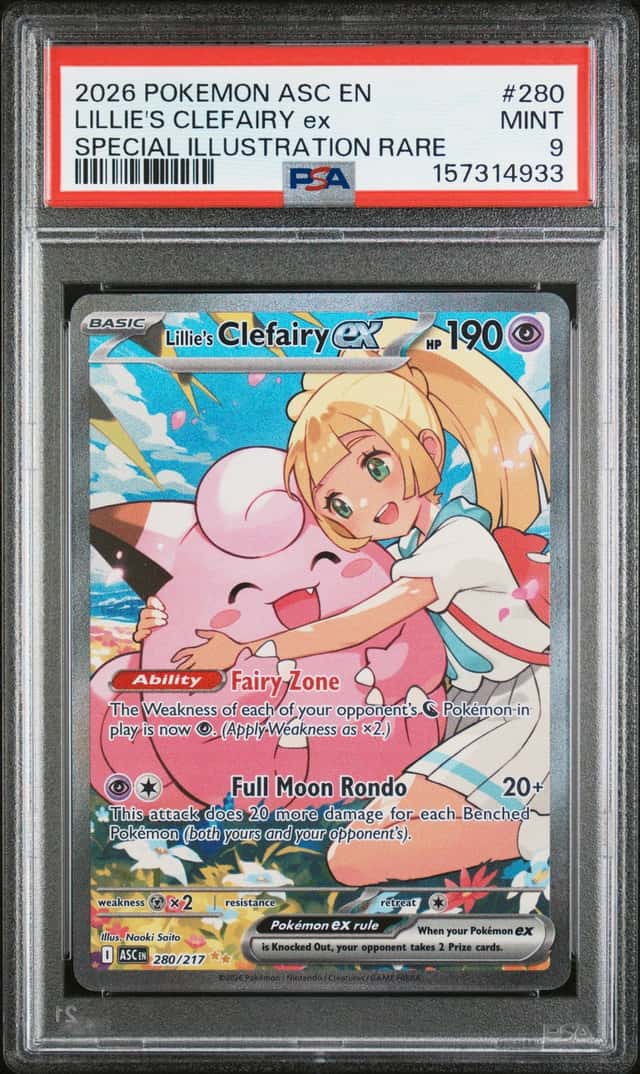 2026 Pokemon Lillie's Clefairy ex #280 SIR PSA 9 Special Illustration Rare