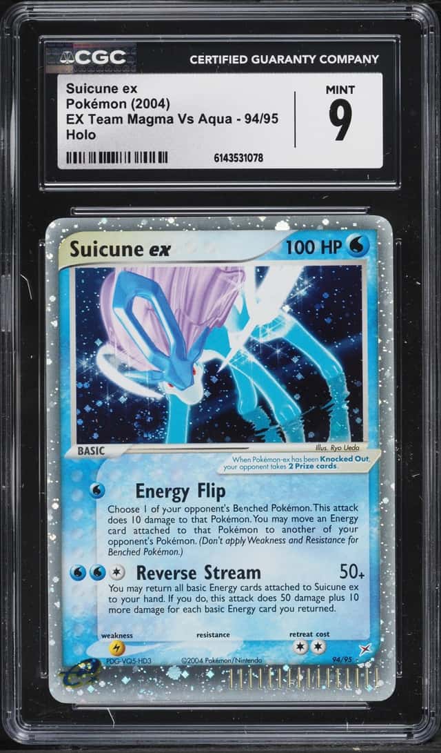 2004 Pokemon EX Team Magma VS Aqua Holo Suicune EX #94 CGC 9 MINT