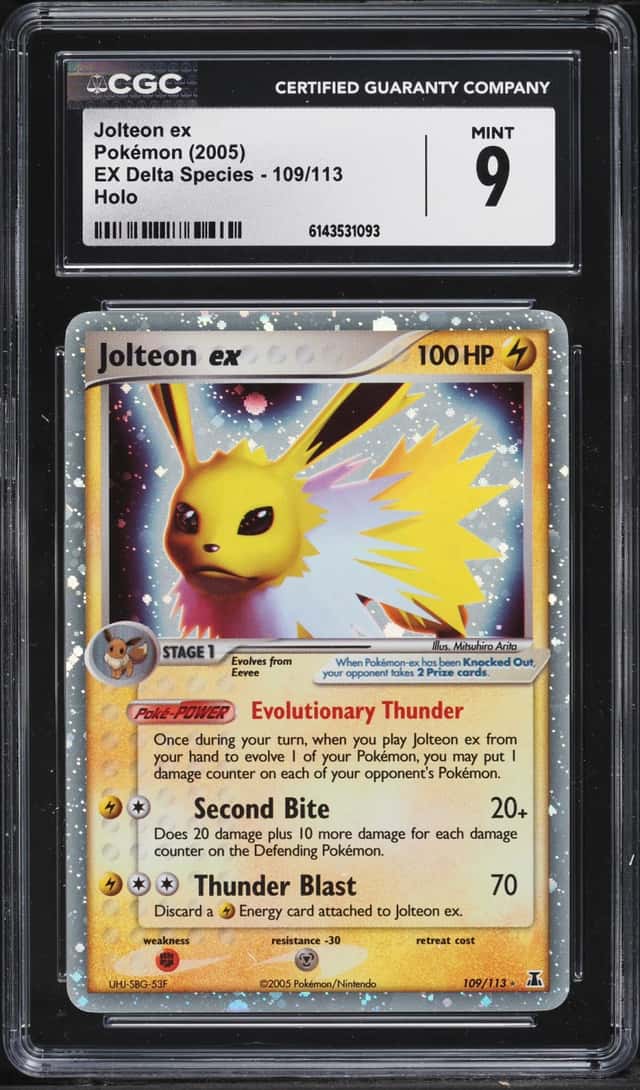 2005 Pokemon EX Delta Species Holo Jolteon EX #109 CGC 9 MINT