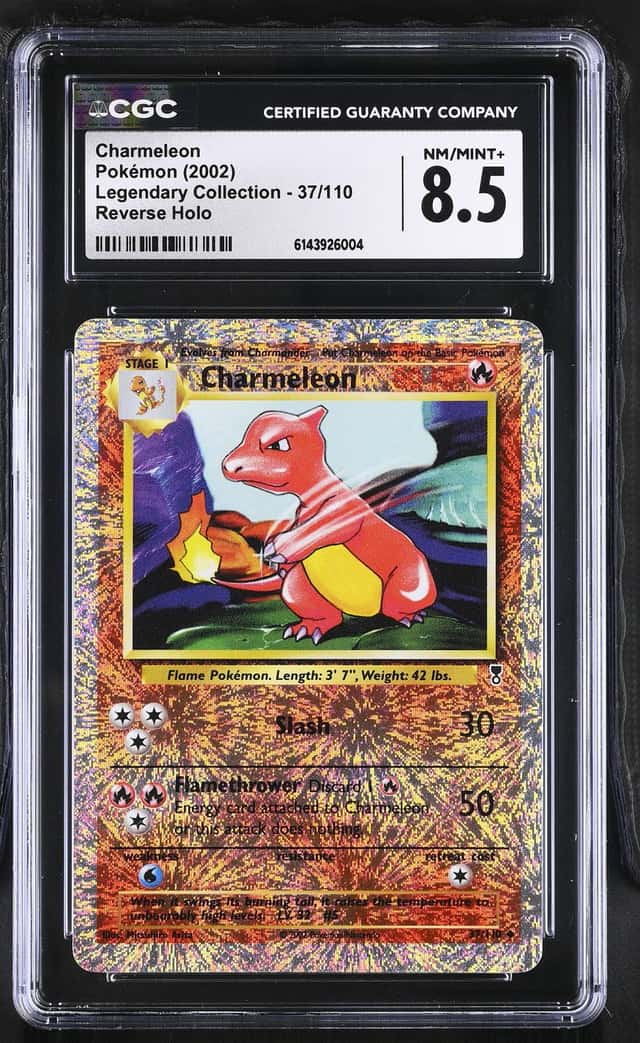 2002 Pokemon Legendary Collection Reverse Holo Charmeleon #37 CGC 8.5 NM-MT+