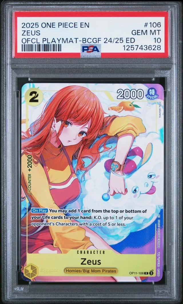 2025 ONE PIECE PROMOS BANDAI GAMES FEST 24-25 #106 ZEUS PSA 10