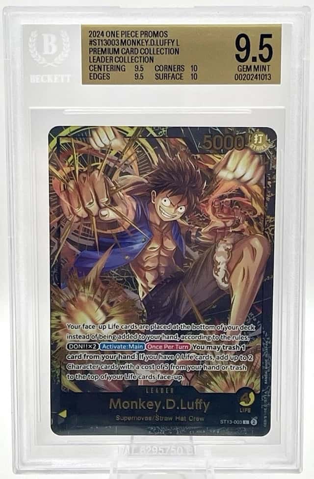 Monkey.D.Luffy (Premium Card Collection -Leader Collection-) ST13-003 BGS 9.5