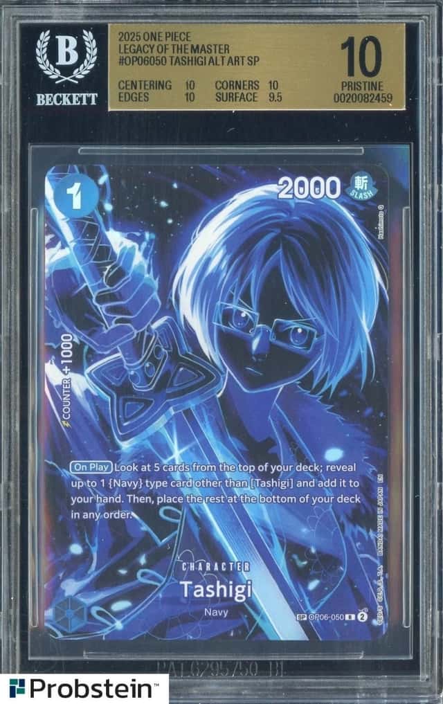 2025 One Piece Legacy Of The Master OP06-050 Tashigi Alt Art sp BGS 10 PRISTINE