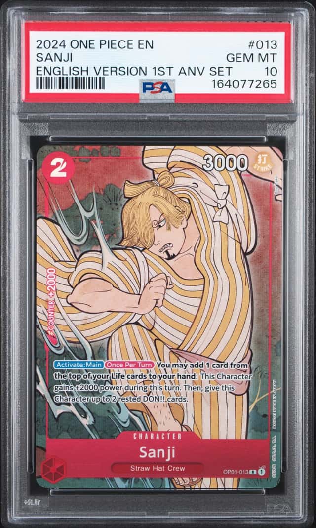 2024 One Piece English Version 1st Anniversary Set #013 Sanji PSA 10 GEM MINT