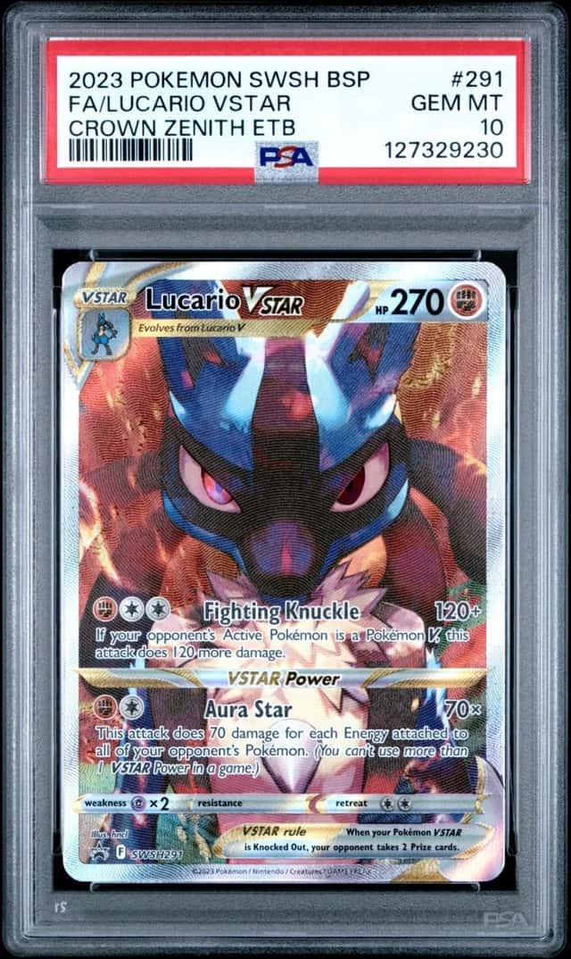 Lucario Vstar SWSH291 Promo Holo Pokemon PSA 10 *230