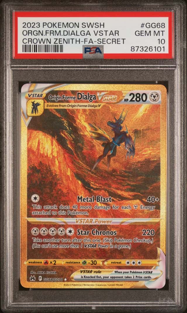 2023 Pokemon SWSH Crown Zenith #GG68 Origin Forme Dialga  VSTAR PSA 10