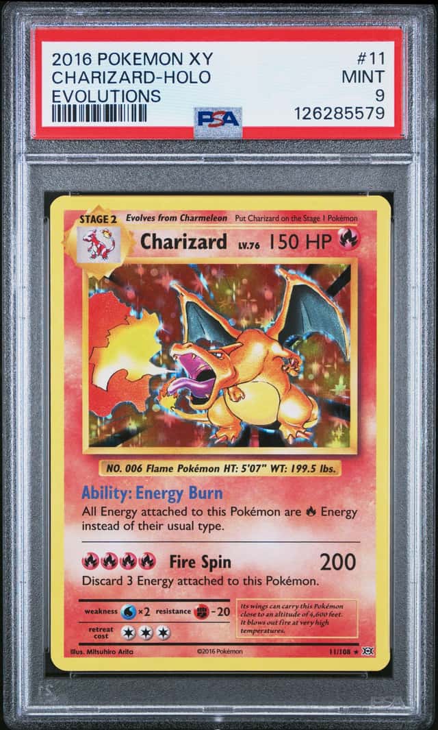 Pokémon TCG XY Evolutions Charizard Holo Rare Card 11/108 PSA 9
